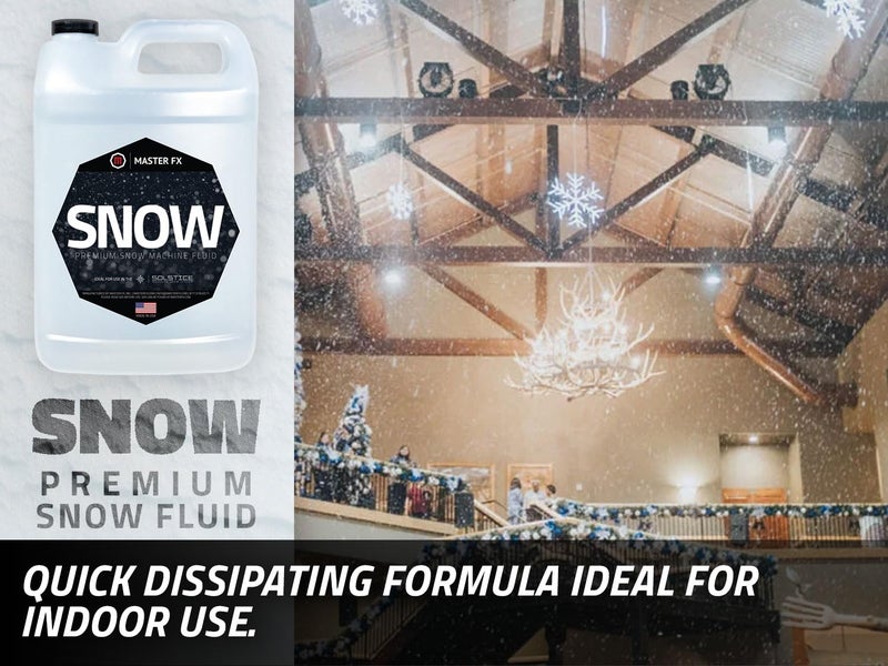 Master FX, Inc. Master FX Snow Fluid - Non-Toxic Formula - Snow Machine Fluid for Indoor and Outdoor Machines - Creates Dry Flakes Perfect for Parties and Events - Long Lasting Realistic Effect - 1 Gallon - Image 4